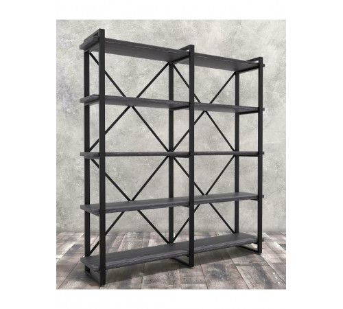 Стеллаж Айсберг 160×182-3 Черный/Графит