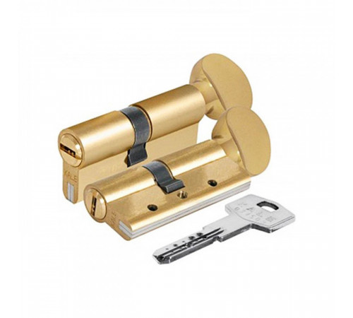 Цилиндр Kale 164 DBNEM 40+10+40=90mm латунь, 5 ключей, с вертушкой
