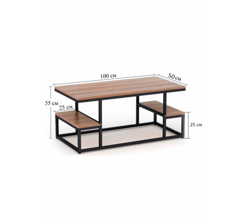 Журнальний столик ЖС 170: Комфортна висота та індустріальний шарм