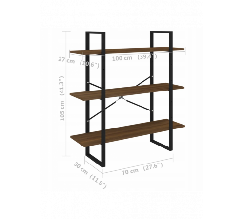 Стелаж 100×30×105 см  MSM — компактний та стильний