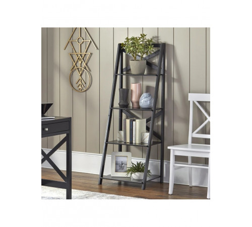 Стеллаж Derrik Ladder — 4 яруса, открытые полки, 142×50×45 см.