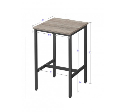 Обідній стіл на металевій основі Mciver