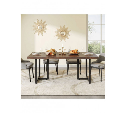 Обідній стіл, прямокутний кухонний стіл на 4–6 осіб