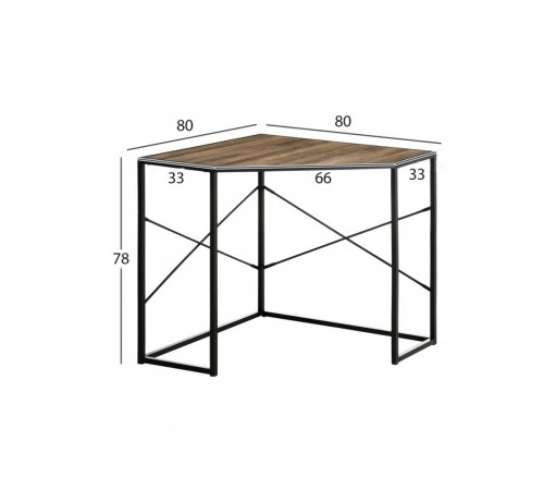Угловой стол с металлическим основанием
