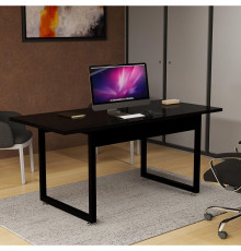 Офисный стол в индустриальном стиле, черный