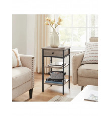 Тумбочка с ящиком и 2 полками для хранения