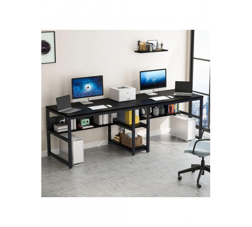 Двухместный письменный стол с полками — 200×60×75 см.