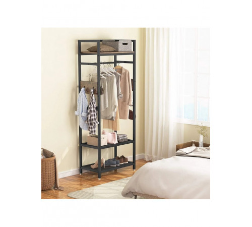 Вішалка для одягу з полицями