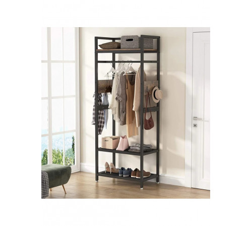 Вішалка для одягу з полицями