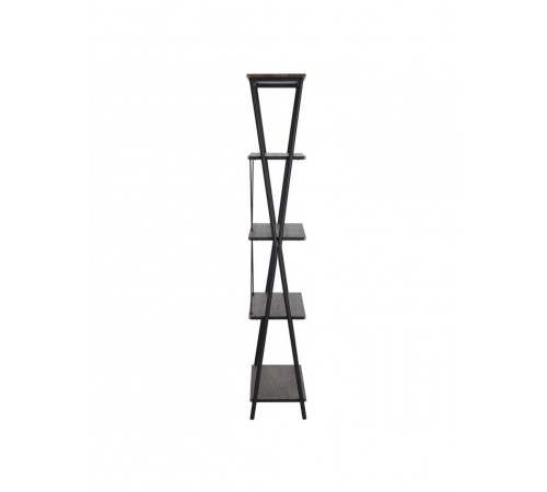 Стеллаж MSMLOFT 5 полок – с черным каркасом (180×80×30 см)