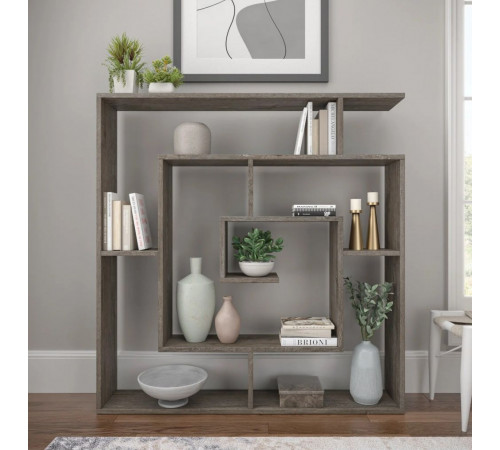 Геометричний стелаж «Abston» MSM — стильний відкритий стелаж з 6 полицями