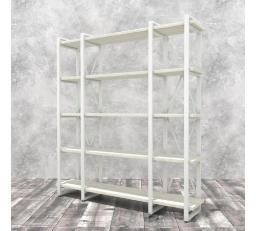 Стеллаж Айсберг Лофт 160×182-4 v3, Белый — большой стильный лофт стеллаж