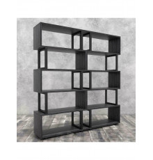 Стелаж Айсберг 180х190-4 чорний/графіт MSMLOFT