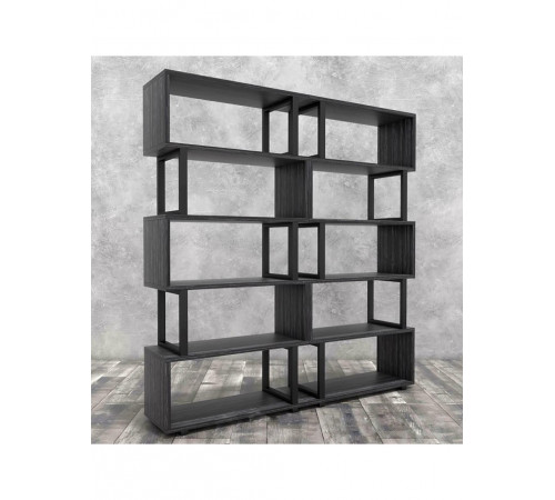 Стелаж Айсберг 180×190 см — чорний/графіт