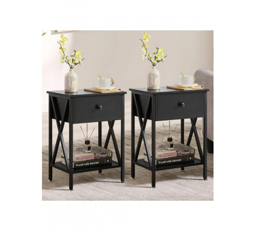 Высокие тумбочки Kempst – 55×40×30 см, X-акцент