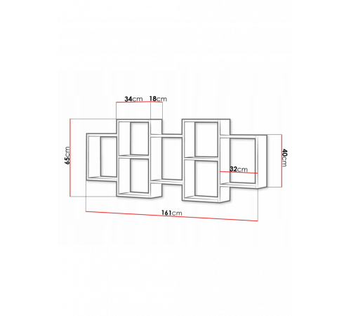 Книжная полка POLA в стиле лофт