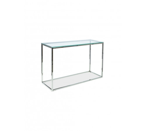 Консоль Hilton C 120×40 (прозоре скло/срібний)
