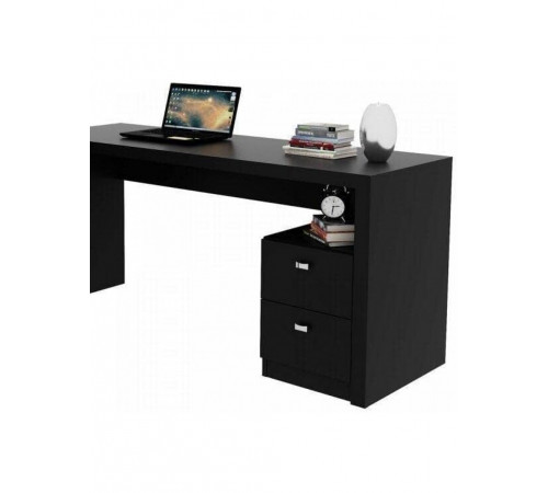 Офисный стол с 2 ящиками - черный