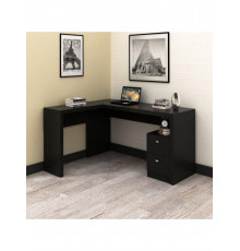Офісний стіл з 2 ящиками, чорний
