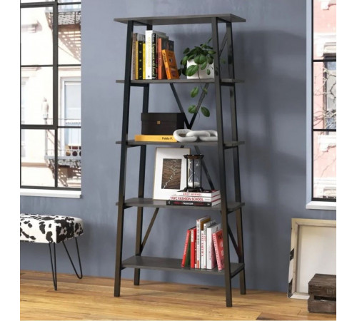 Стелаж «Ісаксон» MSM — стильна кутова книжкова шафа з X-поперечними перекладинами
