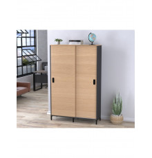 Шкаф офісний розсувний LS 1200-1900 антрацит, MSMLOFT