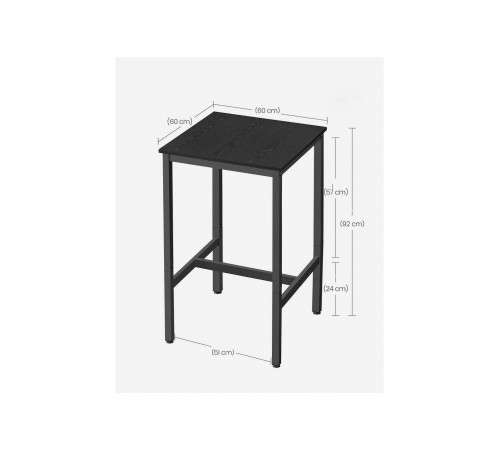 Барний стіл із металевим каркасом