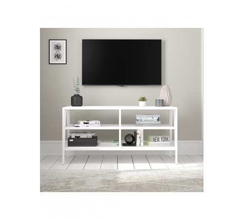 Тумба под телевизор MSMLOFT 120 см - металлическая, 3 полки.