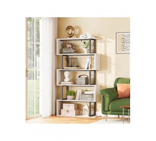 Стеллаж Z-формы 180×80×30 см – стильный LOFT-элемент для дома.