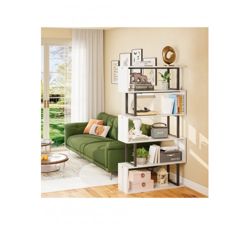 Стеллаж Z-формы 180×80×30 см – стильный LOFT-элемент для дома.