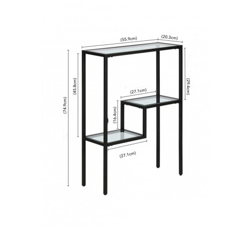 Скляний консольний стіл Braydee