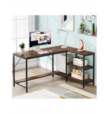 Стол L-образный с 3 выдвижными ящиками и полками