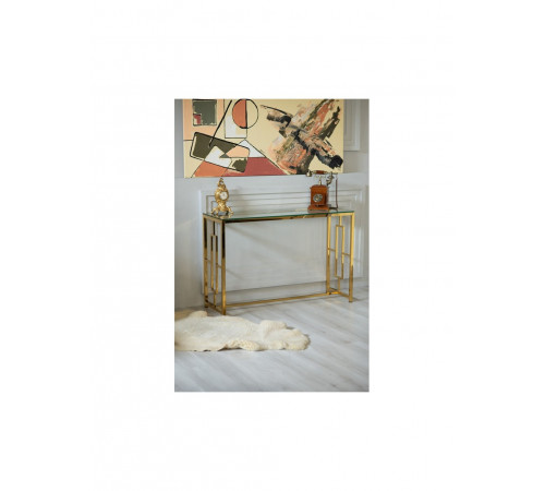 Консоль CL-3 прозорий золотистий Vetro MSMLOFT