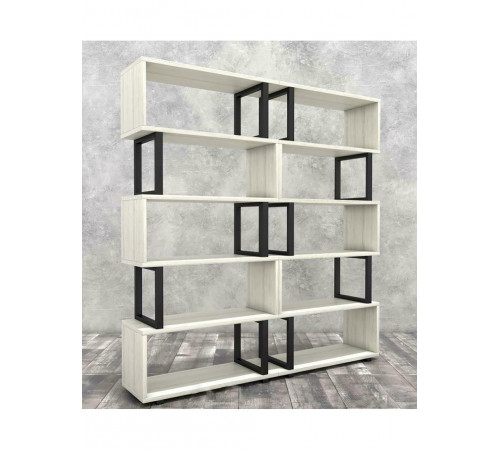 Стеллаж Айсберг 180×190 см — черный/белый