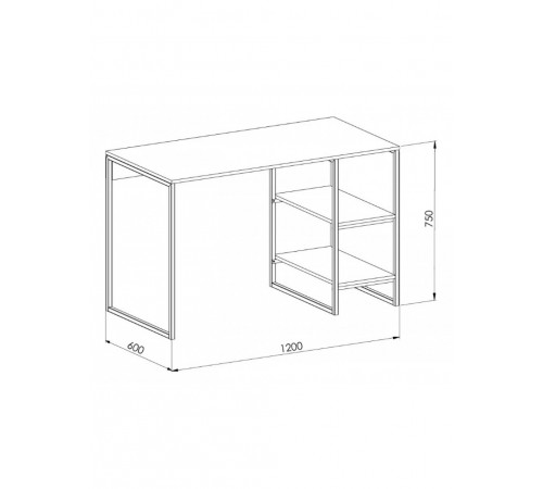 Письмовий стіл з 2 полицями