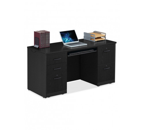 Компактный стол Credenza Via Double Pedestal (152×60×76 см)