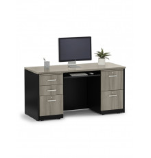 Компактний робочий стіл Credenza Via Double Pedestal