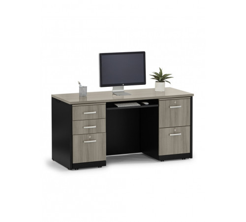 Компактный стол Credenza Via Double Pedestal (152×60×76 см)