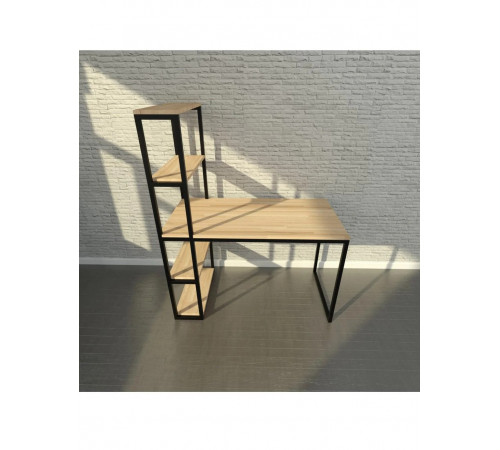 Стіл MSM Loft у стилі лофт з полицями — 120×60×76 см