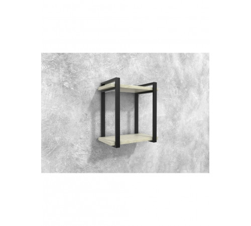 Полиця Айсберг LOFT-40 — чорний/білий, металевий каркас + ЛДСП (40×30×32,6 см)