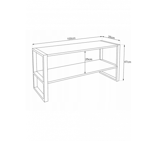 Тумба под телевизор Sonoma + белая - MSMLOFT