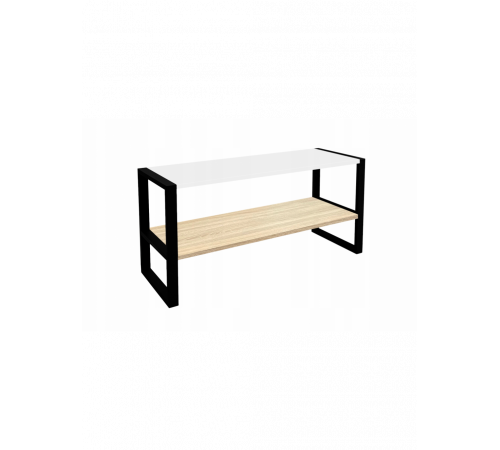 Тумба под телевизор Sonoma + белая - MSMLOFT