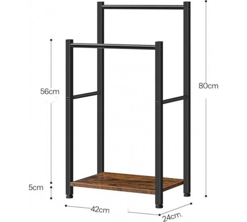 Вешалка для полотенец (металл, 80×42×24 см)