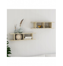 Настенная полка, дуб сонома