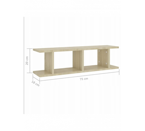 Настенная полка дуб Сонома