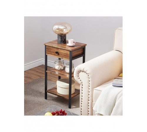 Высокий столик VECELO – 70×40×30 см, металлический каркас.