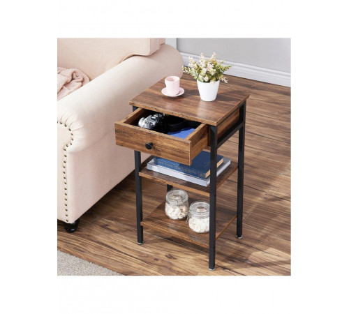 Высокий столик VECELO – 70×40×30 см, металлический каркас.