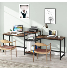 Стол двухместный с полками