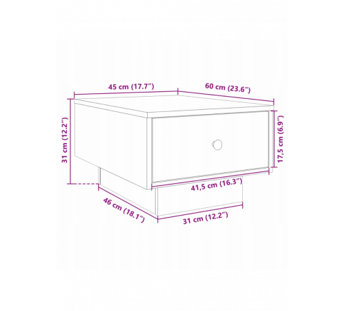 Журнальный столик ЖС 111, дуб сонома