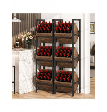 Стелаж для зберігання напоїв 3-ярусний