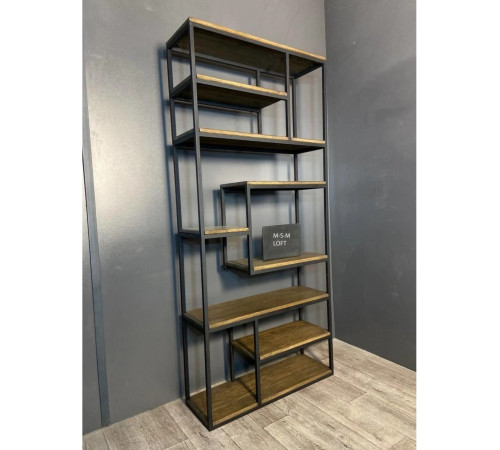 Стеллаж с открытыми полками 200×90×30 см – большое пространство для декора и хранения.